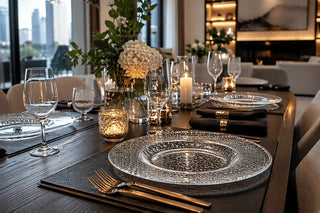 luxury glass dinnerware usa table setting