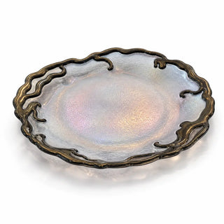 Obsidian Veil glass salad plate