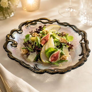 Obsidian Veil salad plate with salad